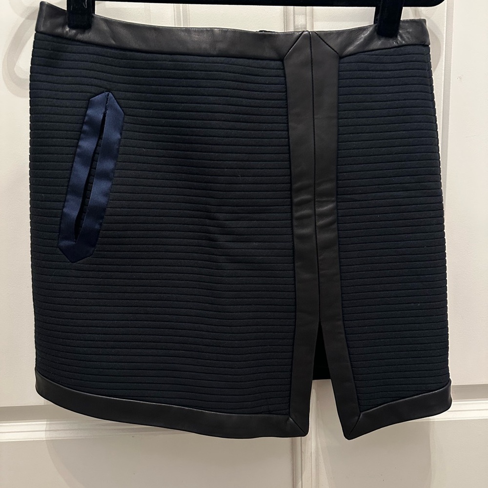 Rag & Bone Navy and Black Textured Skirt